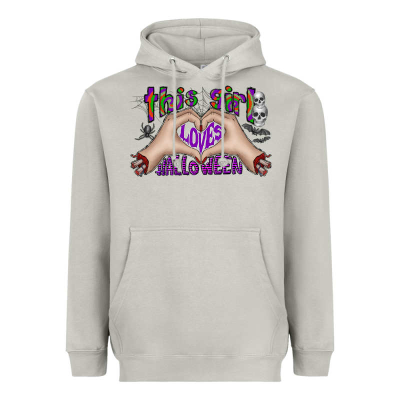 This Girl Loves Halloween Heavyweight Hoodie by CowhideDigitalArt | Teevron