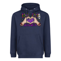 Navy this girl loves halloween Heavyweight Hoodie - CowhideDigitalArt