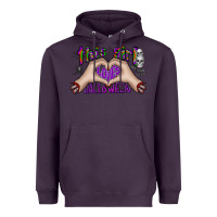 Plum this girl loves halloween Heavyweight Hoodie - CowhideDigitalArt