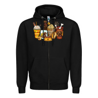 Black labrador retriever coffee cups Zipper Hoodie - Zillion Design Studio