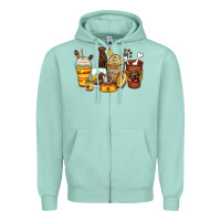 Seafoam labrador retriever coffee cups Zipper Hoodie - Zillion Design Studio