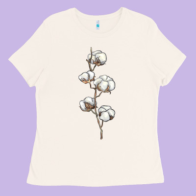 Cotton Ladies Tee Designed By Barkaloodesign