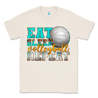 Natural eat sleep volleyball repeat Classic Tee - texasbilliewilder