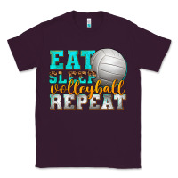 Plum eat sleep volleyball repeat Classic Tee - texasbilliewilder