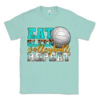 Seafoam eat sleep volleyball repeat Classic Tee - texasbilliewilder