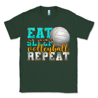 Sports Green eat sleep volleyball repeat Classic Tee - texasbilliewilder