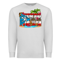 Dove Grey puerto rico and flowers with frog Premium Sweatshirt - AdoDesignShop