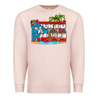 Puerto Rico And Flowers With Frog Premium Sweatshirt | Teevron