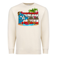 Sandshell puerto rico and flowers with frog Premium Sweatshirt - AdoDesignShop