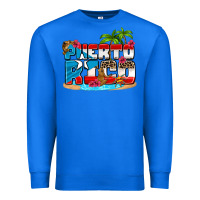 True Royal puerto rico and flowers with frog Premium Sweatshirt - AdoDesignShop