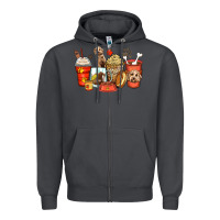 Smoke labradoodle coffee cups Zipper Hoodie - Zillion Design Studio