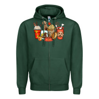 Sports Green labradoodle coffee cups Zipper Hoodie - Zillion Design Studio