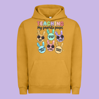 Teahing My Favorite Peeps Malia Urban Hoodie Designed By Maliassmallbusiness