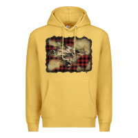 Antique Gold buffalo plaid christmas camouflage glitter background Premium Hoodie - Jasminsmagicworld