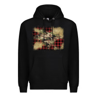 Black buffalo plaid christmas camouflage glitter background Premium Hoodie - Jasminsmagicworld