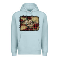 Blue Mist buffalo plaid christmas camouflage glitter background Premium Hoodie - Jasminsmagicworld