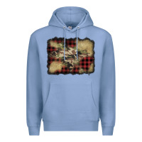Colony Blue buffalo plaid christmas camouflage glitter background Premium Hoodie - Jasminsmagicworld