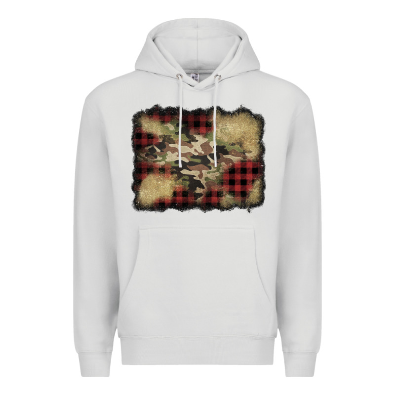 Buffalo Plaid Christmas Camouflage Glitter Background Premium Hoodie by Jasminsmagicworld | Teevron