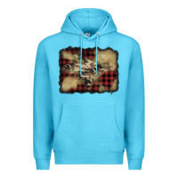 Ocean Blue buffalo plaid christmas camouflage glitter background Premium Hoodie - Jasminsmagicworld