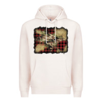 Pale Pink buffalo plaid christmas camouflage glitter background Premium Hoodie - Jasminsmagicworld