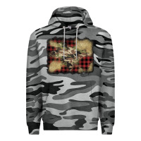 Slate Camo buffalo plaid christmas camouflage glitter background Premium Hoodie - Jasminsmagicworld