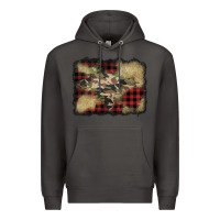 Smoke buffalo plaid christmas camouflage glitter background Premium Hoodie - Jasminsmagicworld