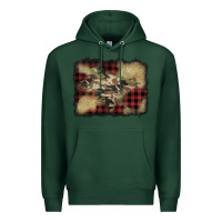 Sports Green buffalo plaid christmas camouflage glitter background Premium Hoodie - Jasminsmagicworld
