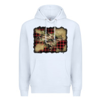 White buffalo plaid christmas camouflage glitter background Premium Hoodie - Jasminsmagicworld