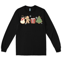 Black christmas gingerbread cookies Long Sleeve Tee - MaliasSmallBusiness
