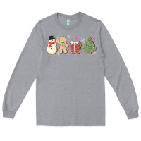 Heather Grey christmas gingerbread cookies Long Sleeve Tee - MaliasSmallBusiness