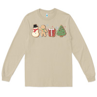 Mushroom christmas gingerbread cookies Long Sleeve Tee - MaliasSmallBusiness