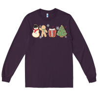 Plum christmas gingerbread cookies Long Sleeve Tee - MaliasSmallBusiness