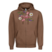 Chestnut floral mother Zipper Hoodie - RanaPortraitStore