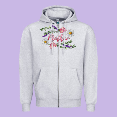 Zipper Hoodie floral mother