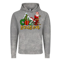 Cloud Rock cozy season with santa christmas tree cactus and gift Vintage Hoodie - AdoDesignShop
