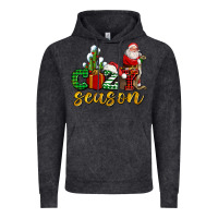 Vintage Black cozy season with santa christmas tree cactus and gift Vintage Hoodie - AdoDesignShop