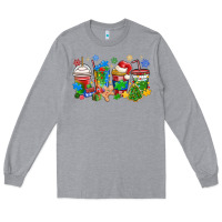Heather Grey autism awareness christmas coffee Long Sleeve Tee - MaliasSmallBusiness