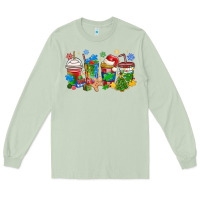 Matcha autism awareness christmas coffee Long Sleeve Tee - MaliasSmallBusiness