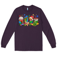 Plum autism awareness christmas coffee Long Sleeve Tee - MaliasSmallBusiness