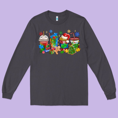 Long Sleeve Tee autism awareness christmas coffee