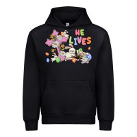 Black he lives with bunnys and eggs Urban Hoodie - MaliasSmallBusiness