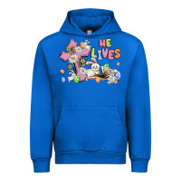 Cobalt he lives with bunnys and eggs Urban Hoodie - MaliasSmallBusiness