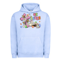 Pigment Grape Ice he lives with bunnys and eggs Urban Hoodie - MaliasSmallBusiness