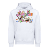 White he lives with bunnys and eggs Urban Hoodie - MaliasSmallBusiness