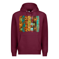 Burgundy thanksgiving brushstroke Premium Hoodie - BarkalooDesign
