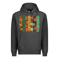 Charcoal Heather thanksgiving brushstroke Premium Hoodie - BarkalooDesign