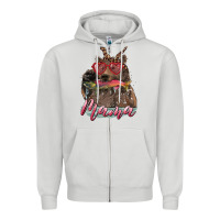 Dove Grey mother's day mama bear wıth bandana and glasses Zipper Hoodie - RanaPortraitStore