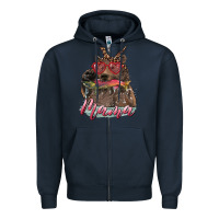 Navy mother's day mama bear wıth bandana and glasses Zipper Hoodie - RanaPortraitStore