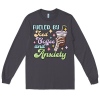 Smoke fueled by iced coffee and anxiety Long Sleeve Tee - MaliasSmallBusiness