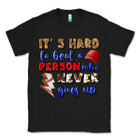 Black It's Hard To Beat A Person Who Never Gives Up Classic Tee - BundleAndBundleShop